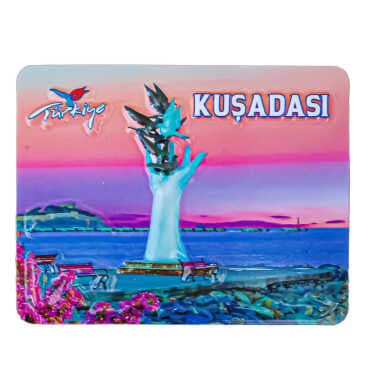 Wholesale Kuşadası Themed Embossed PVC Refrigerator Magnet 70*90 mm