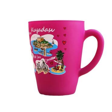 Wholesale Kuşadası Themed Oval Glass Mug 27 Cl - 3