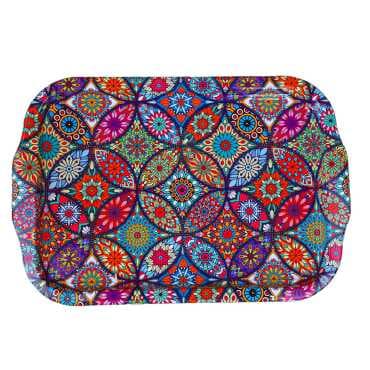 Wholesale Mandala Themed Double Sided Printed Tray 23x30 CM - 2