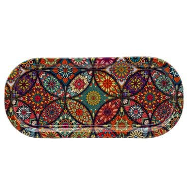 Wholesale Mandala Themed Oval Tray - 4