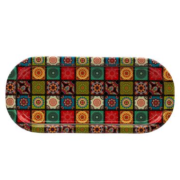 Wholesale Mandala Themed Oval Tray - 12