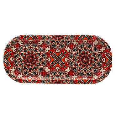Toptan Mandala Temalı Oval Tepsi - Myros