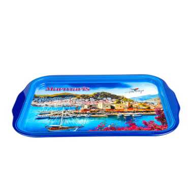 Toptan Marmaris Temalı Tepsi Çift Yön Baskılı 23*30 CM - 5