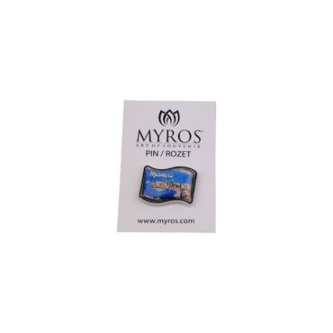 Wholesale Marmaris Themed Myros Flag Pin 25*20 mm - 3