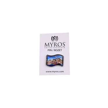 Wholesale Marmaris Themed Myros Flag Pin 25*20 mm - 4