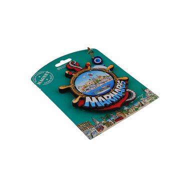 Wholesale Marmaris Themed Myros Carded UV Printed Wooden Refrigerator Magnet - 28