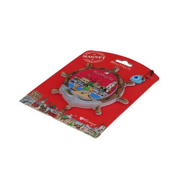 Wholesale Marmaris Themed Myros Carded UV Printed Wooden Refrigerator Magnet - 30