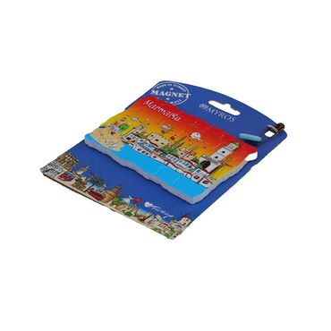 Wholesale Marmaris Themed Myros Carded UV Printed Wooden Refrigerator Magnet - 16