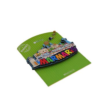 Wholesale Marmaris Themed Myros Carded UV Printed Wooden Refrigerator Magnet - 22