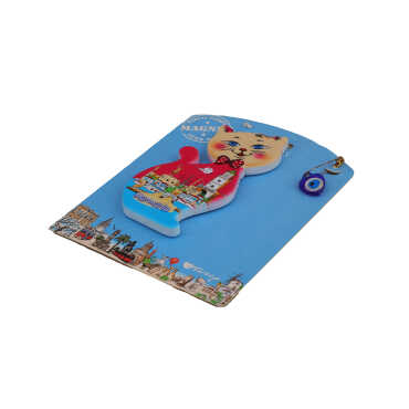 Wholesale Marmaris Themed Myros Carded UV Printed Wooden Refrigerator Magnet - 19