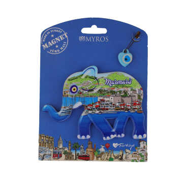 Wholesale Marmaris Themed Myros Carded UV Printed Wooden Refrigerator Magnet - 7