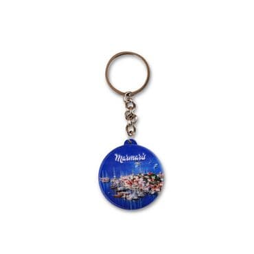 Wholesale Marmaris Themed Myros UV Square Keychain 42.3 mm - 4