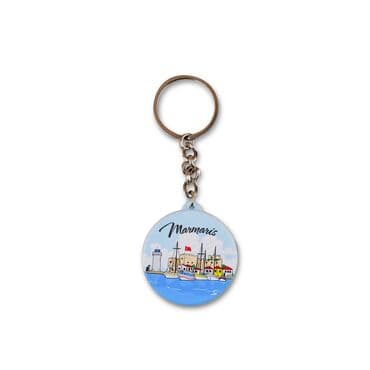 Wholesale Marmaris Themed Myros UV Square Keychain 42.3 mm - 7