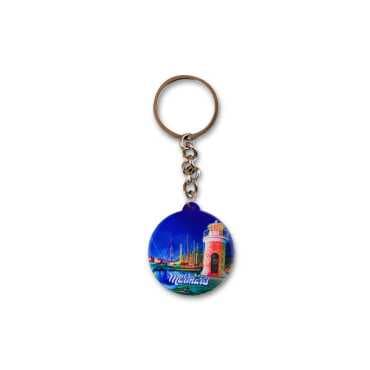 Wholesale Marmaris Themed Myros UV Square Keychain 42.3 mm - 8