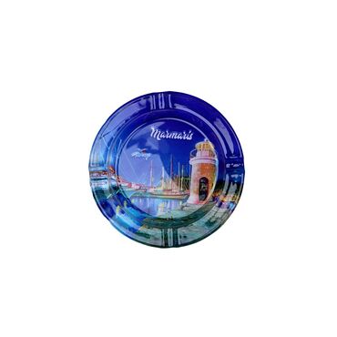 Wholesale Marmaris Themed Myros Round Glass Ashtray - 3