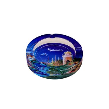 Wholesale Marmaris Themed Myros Round Glass Ashtray - 9