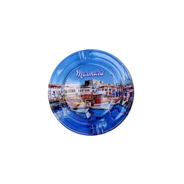 Wholesale Marmaris Themed Myros Round Glass Ashtray - 4