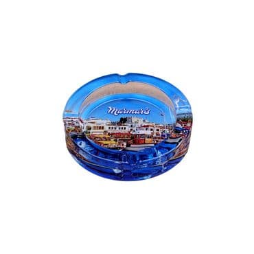 Wholesale Marmaris Themed Myros Round Glass Ashtray - 10