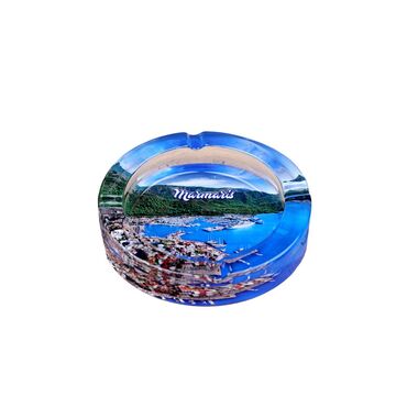 Wholesale Marmaris Themed Myros Round Glass Ashtray - 11