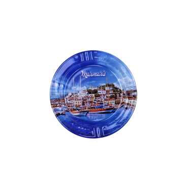 Wholesale Marmaris Themed Myros Round Glass Ashtray - 6
