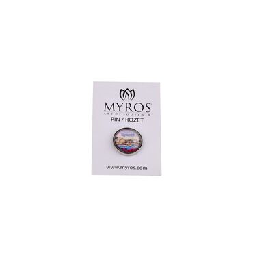 Wholesale Marmaris Themed Myros Round Badge 18 mm - 4