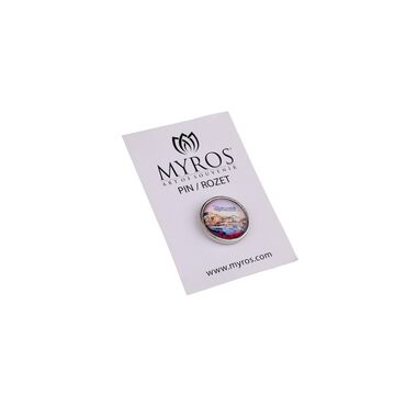 Wholesale Marmaris Themed Myros Round Badge 18 mm - 9