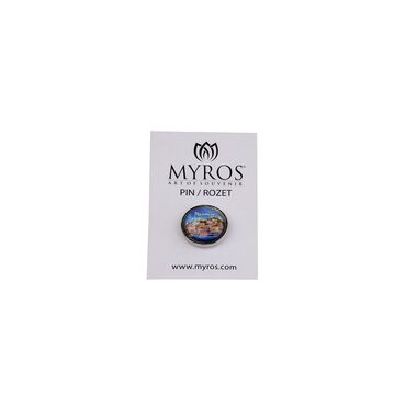 Wholesale Marmaris Themed Myros Round Badge 18 mm - 5