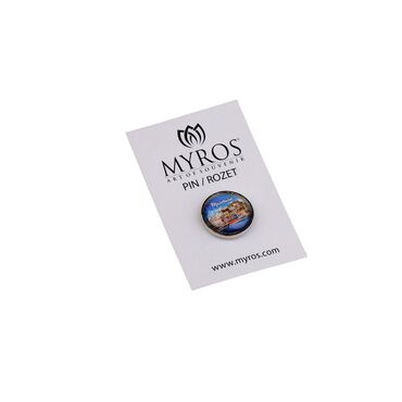 Wholesale Marmaris Themed Myros Round Badge 18 mm - 10