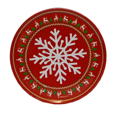 Wholesale Red Snowflake Metal Coaster