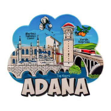 Toptan Myros Adana Temalı Yöresel Polyester Magnet - Myros