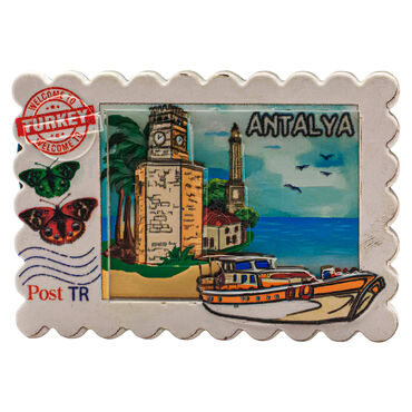 Toptan Myros Antalya Temalı Yöresel Polyester Magnet - Myros