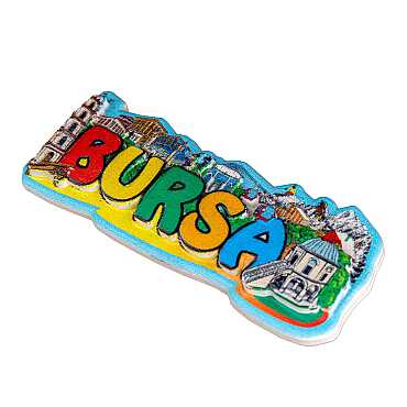 Toptan Myros Bursa Temalı Yöresel Polyester Magnet - 23