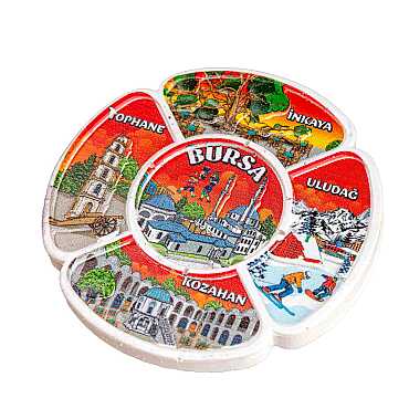 Toptan Myros Bursa Temalı Yöresel Polyester Magnet - 28