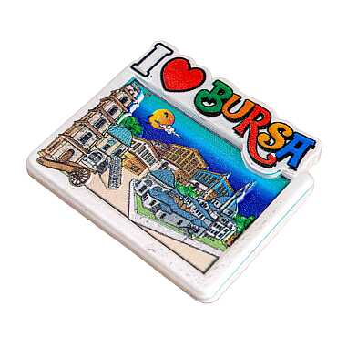 Toptan Myros Bursa Temalı Yöresel Polyester Magnet - 24