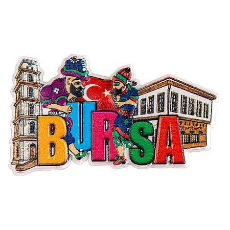 Toptan Myros Bursa Temalı Yöresel Polyester Magnet - 25
