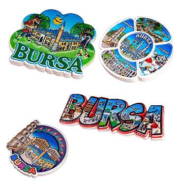 Toptan Myros Bursa Temalı Yöresel Polyester Magnet - 3