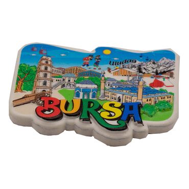 Wholesale Myros Bursa Themed Local Polyester Refrigerator Magnet - 2