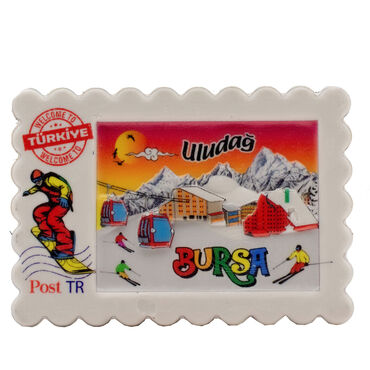Wholesale Myros Bursa Themed Local Polyester Refrigerator Magnet - 4