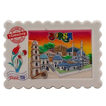 Wholesale Myros Bursa Themed Local Polyester Refrigerator Magnet - 6