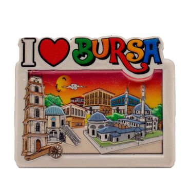 Wholesale Myros Bursa Themed Local Polyester Refrigerator Magnet - 9