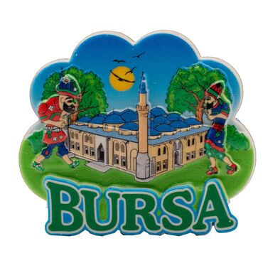 Wholesale Myros Bursa Themed Local Polyester Refrigerator Magnet - 10