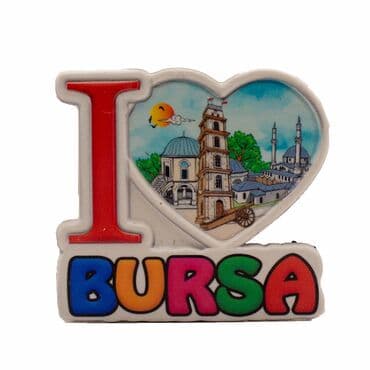 Wholesale Myros Bursa Themed Local Polyester Refrigerator Magnet - 11