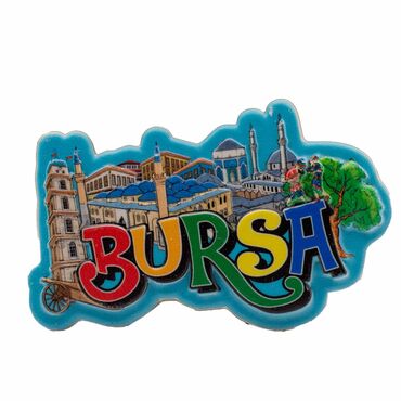 Wholesale Myros Bursa Themed Local Polyester Refrigerator Magnet - 13