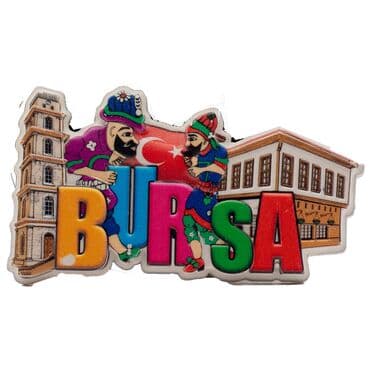 Wholesale Myros Bursa Themed Local Polyester Refrigerator Magnet - 17