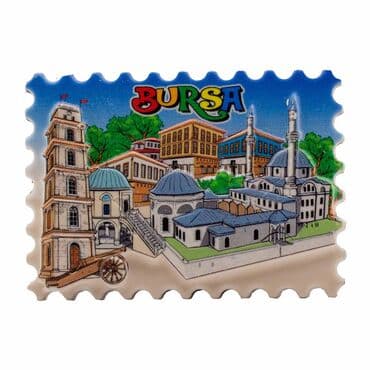 Wholesale Myros Bursa Themed Local Polyester Refrigerator Magnet - 18