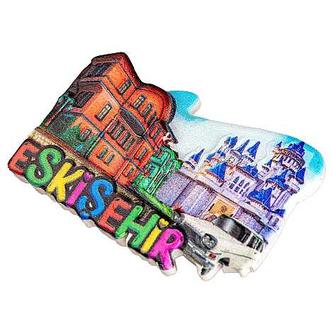 Toptan Myros Eskişehir Temalı Yöresel Polyester Magnet - 18