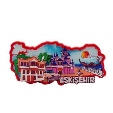 Wholesale Myros Eskişehir Themed Traditional Polyester Refrigerator Magnet