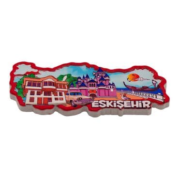 Wholesale Myros Eskişehir Themed Traditional Polyester Refrigerator Magnet - 2