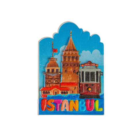 Toptan Myros İstanbul Temalı Yöresel Polyester Magnet - 7