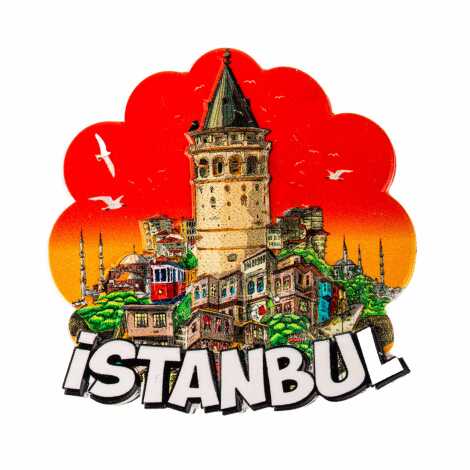 Toptan Myros İstanbul Temalı Yöresel Polyester Magnet - 2